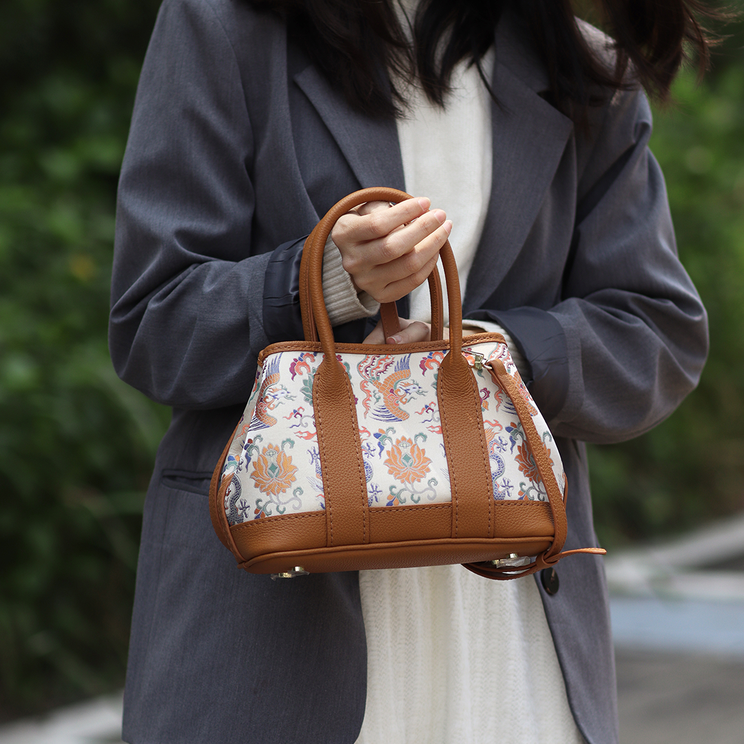 FingerArt Leather Small Garden Bag Leather &amp; Fabric DlY Kit