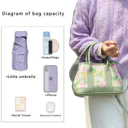 FingerArt Leather Small Garden Bag Leather &amp; Fabric DlY Kit