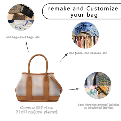 FingerArt Leather Small Garden Bag Leather &amp; Fabric DlY Kit