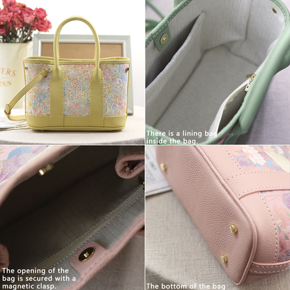 FingerArt Leather Small Garden Bag Leather &amp; Fabric DlY Kit