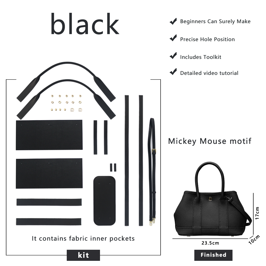 FingerArt Leather Top Grain Leather Small Garden Bag DIY Leather Kit