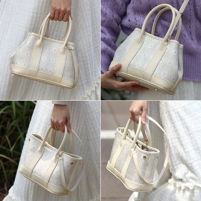 FingerArt Leather Small Garden Bag Leather &amp; Fabric DlY Kit