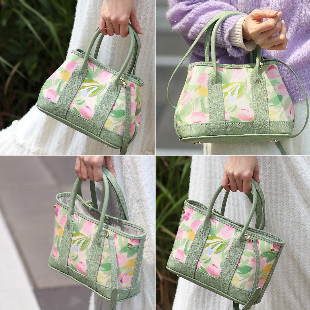 FingerArt Leather Small Garden Bag Leather &amp; Fabric DlY Kit