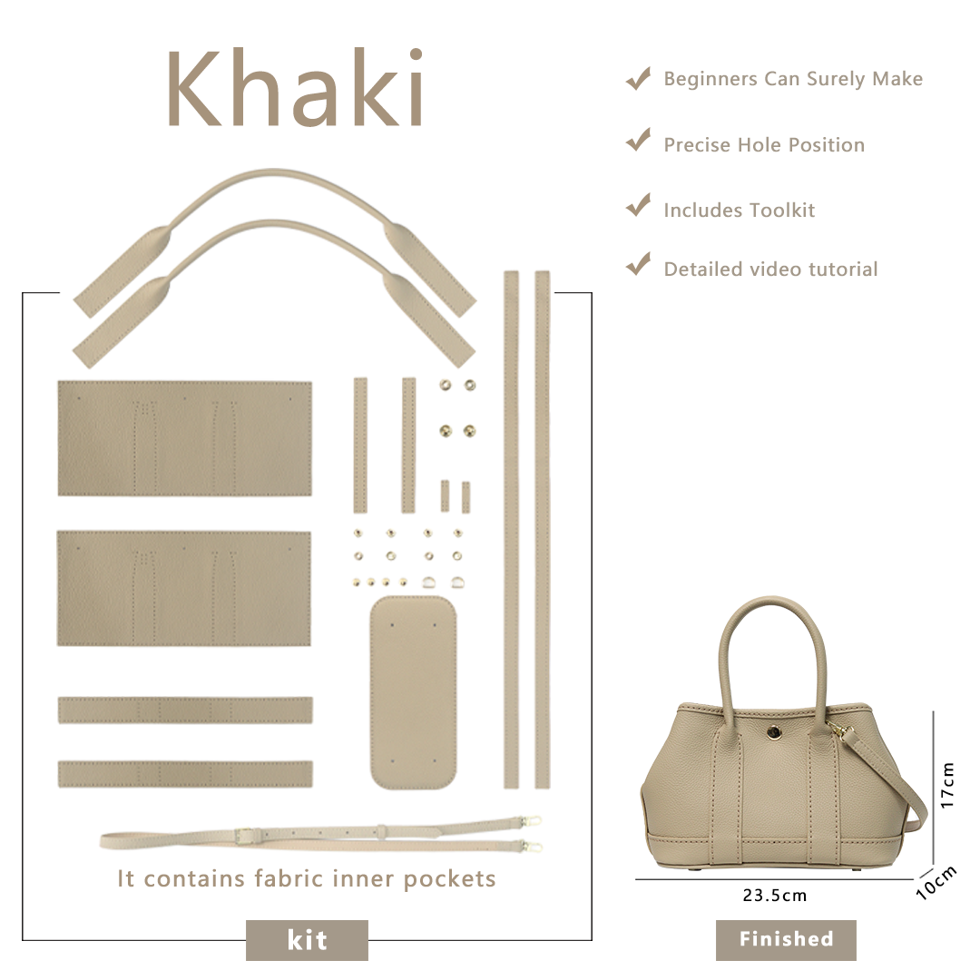 FingerArt Leather Top Grain Leather Small Garden Bag DIY Leather Kit