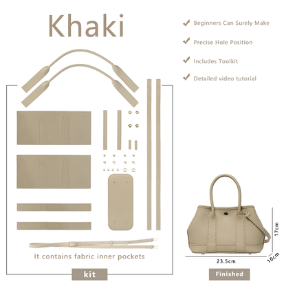 FingerArt Leather Top Grain Leather Small Garden Bag DIY Leather Kit