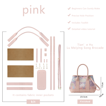 FingerArt Leather Small Garden Bag Leather &amp; Fabric DlY Kit