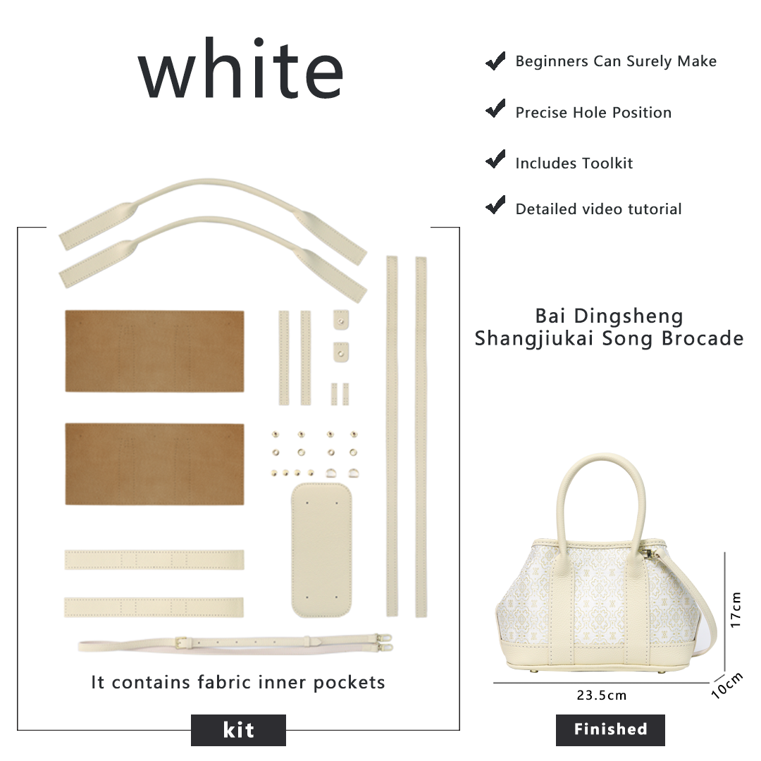 FingerArt Leather Small Garden Bag Leather &amp; Fabric DlY Kit