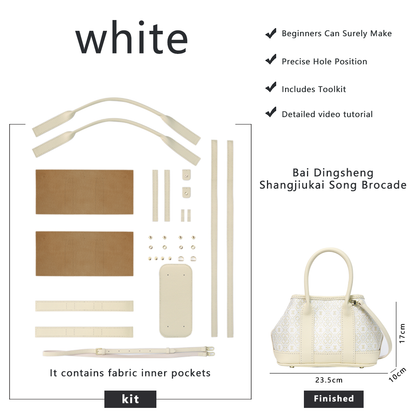 FingerArt Leather Small Garden Bag Leather &amp; Fabric DlY Kit