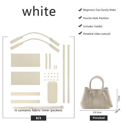 FingerArt Leather Top Grain Leather Small Garden Bag DIY Leather Kit