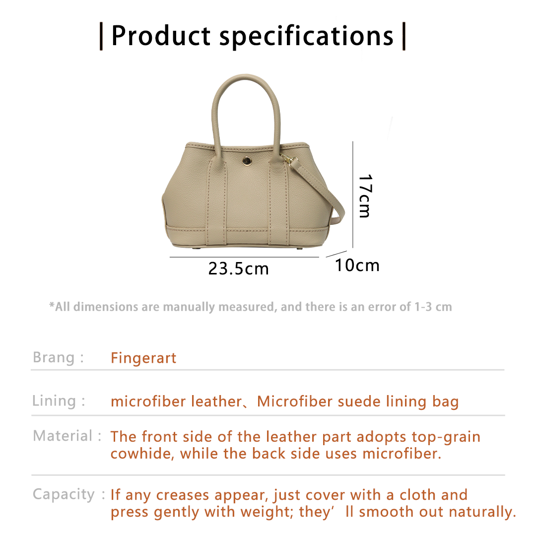 FingerArt Leather Top Grain Leather Small Garden Bag DIY Leather Kit