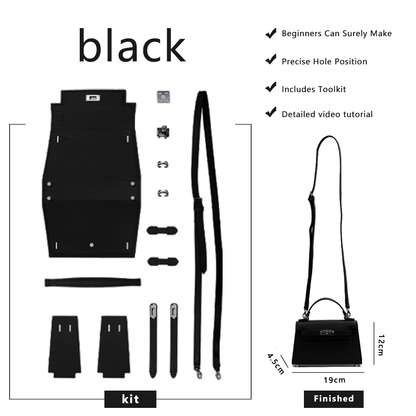 FingerArt Leather Kelly BAG DIY leather Bag Kit Handmade
