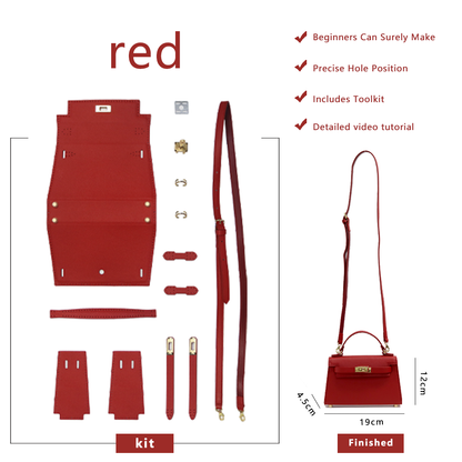 FingerArt Leather Kelly BAG DIY leather Bag Kit Handmade