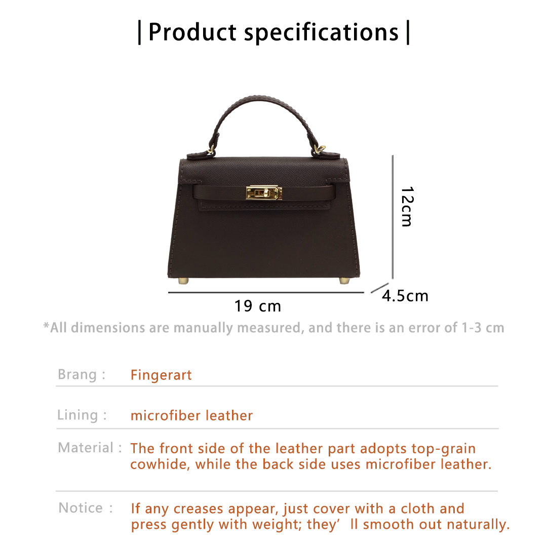 FingerArt Leather Kelly BAG DIY leather Bag Kit Handmade