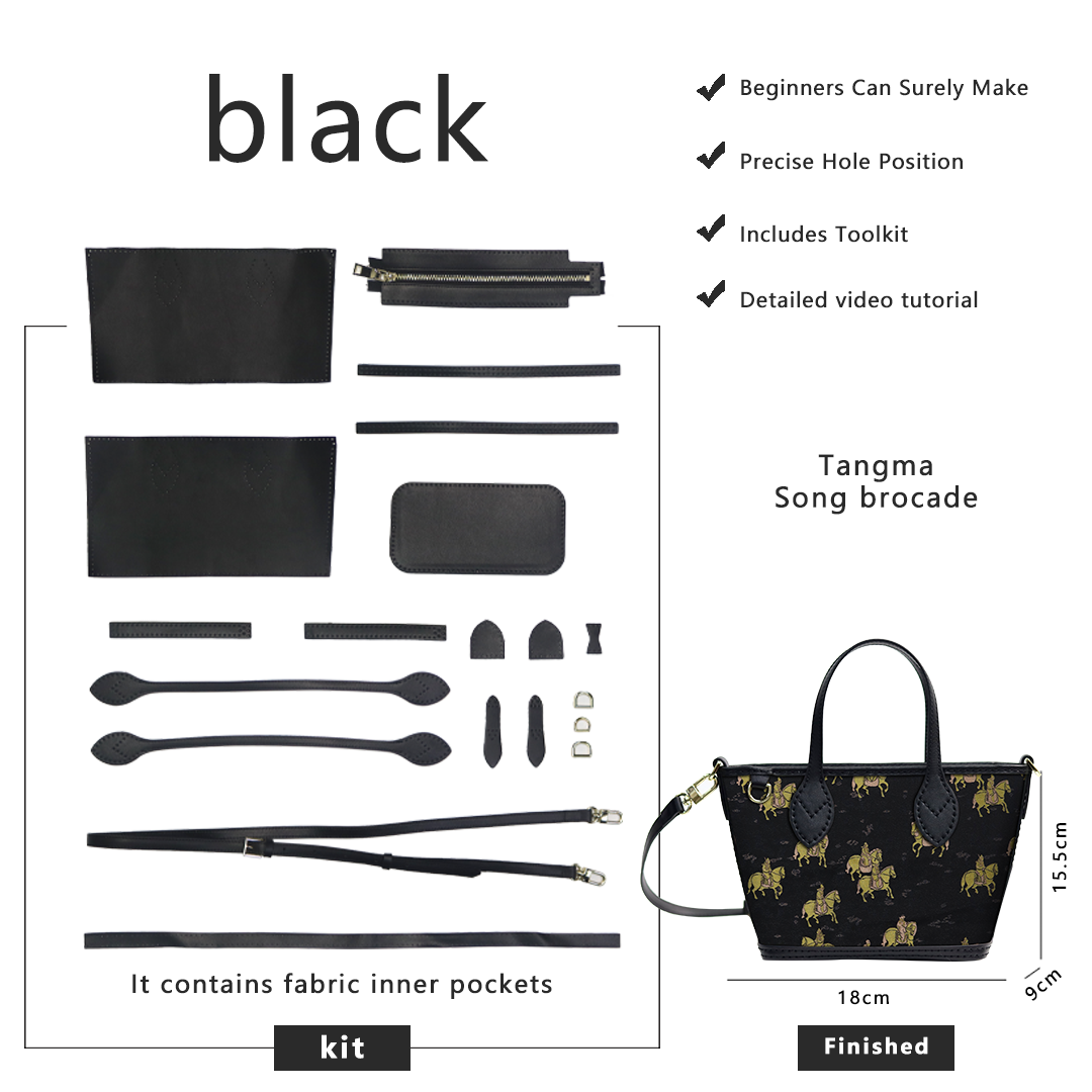 FingerArt Leather Mini Tote Crossbody Bag DIY Kit