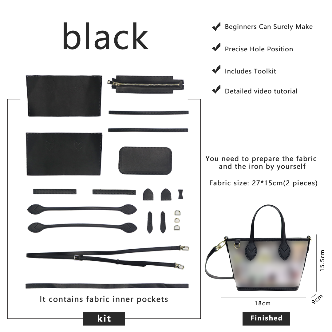 FingerArt Leather Mini Tote Crossbody Bag DIY Kit