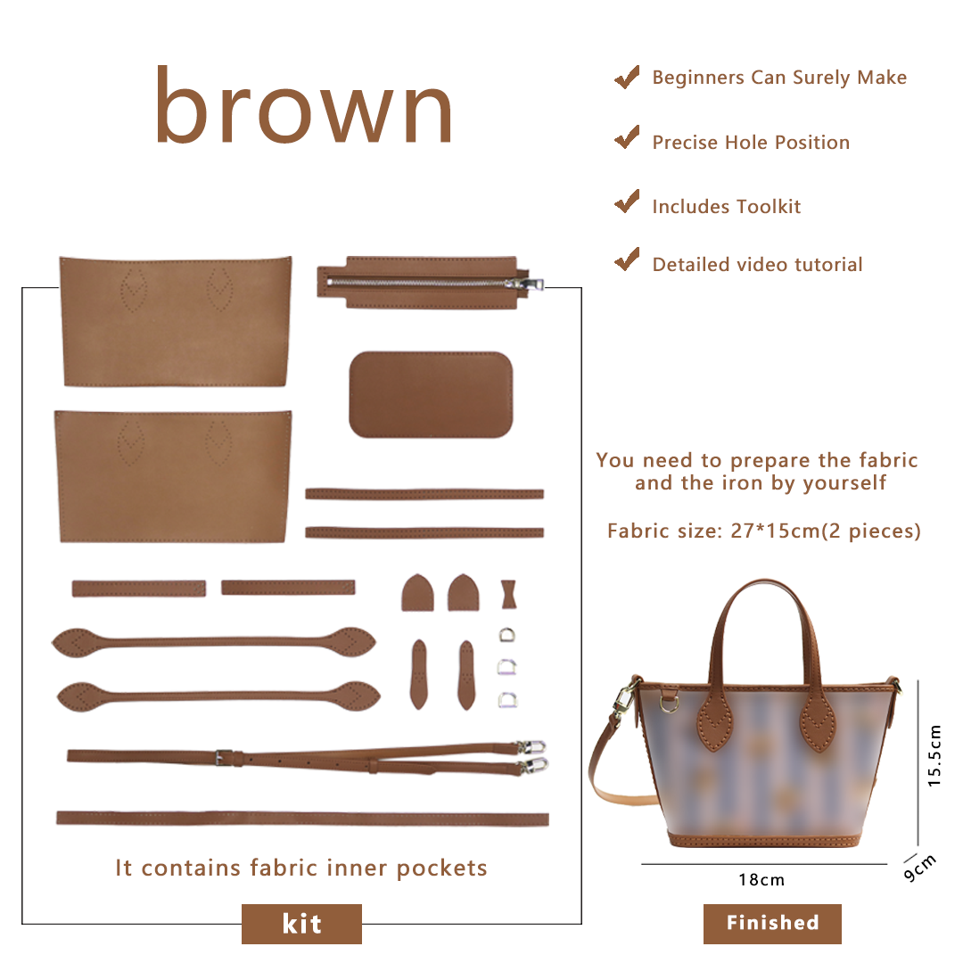 FingerArt Leather Mini Tote Crossbody Bag DIY Kit