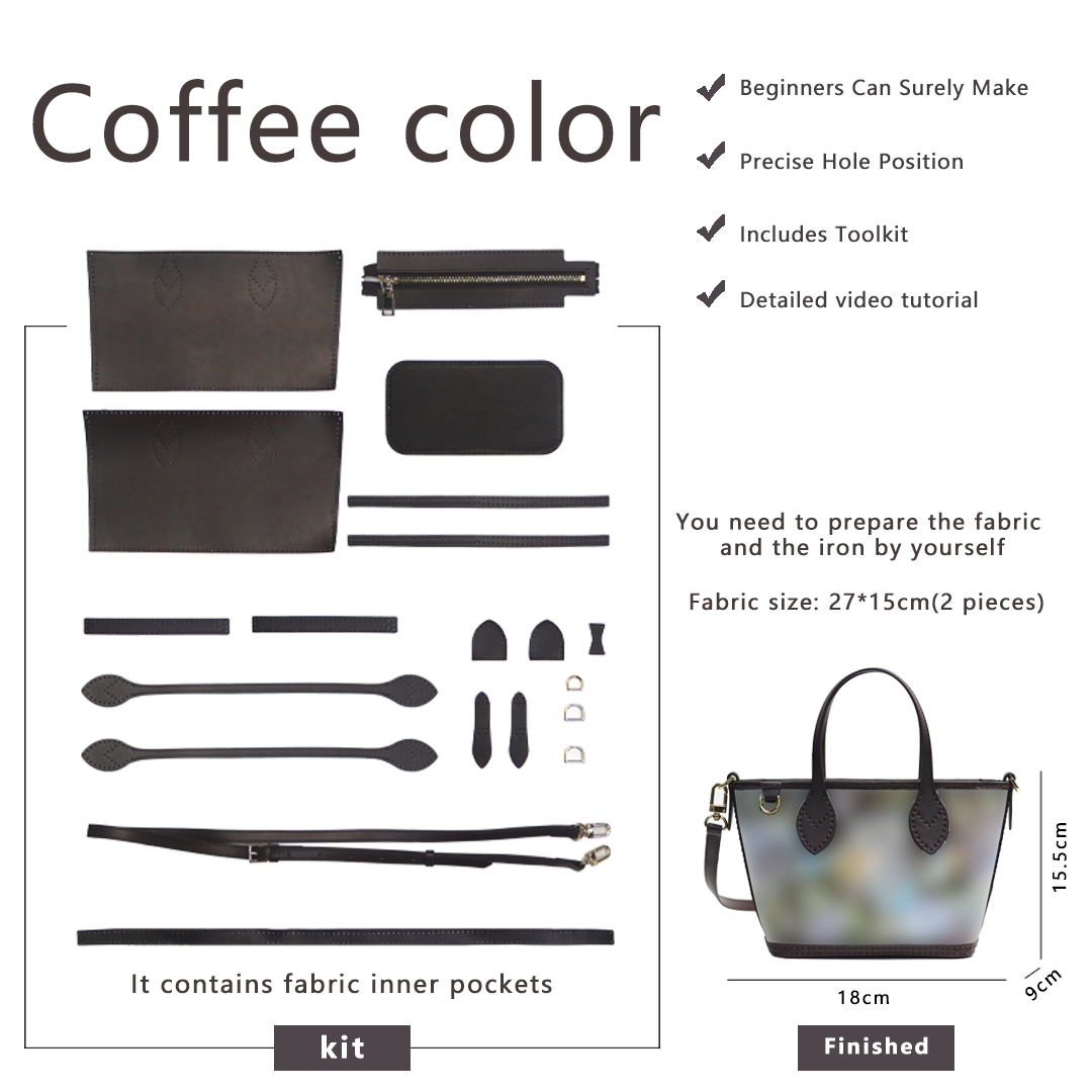 FingerArt Leather Mini Tote Crossbody Bag DIY Kit