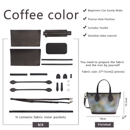 FingerArt Leather Mini Tote Crossbody Bag DIY Kit