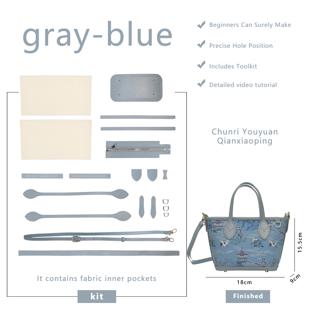 FingerArt Leather Mini Tote Crossbody Bag DIY Kit