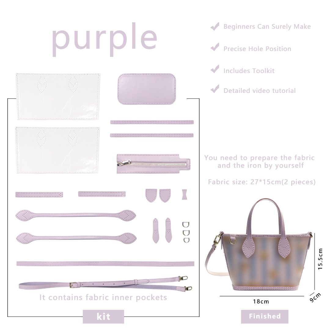 FingerArt Leather Mini Tote Crossbody Bag DIY Kit