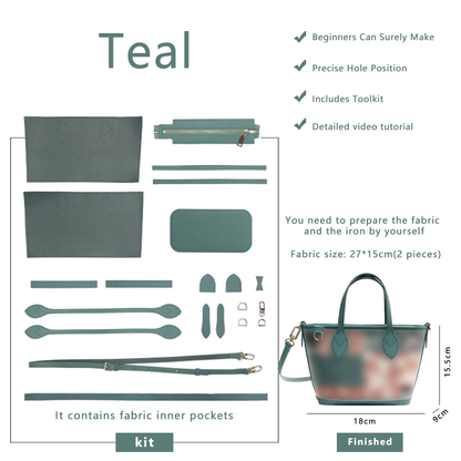 FingerArt Leather Mini Tote Crossbody Bag DIY Kit